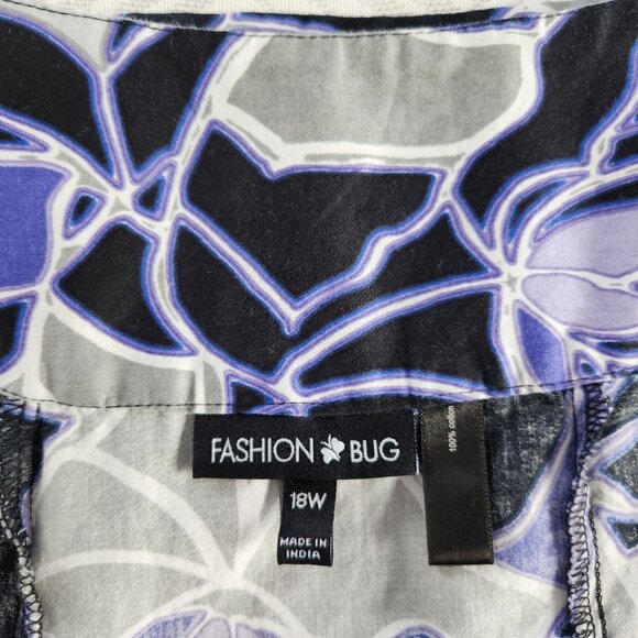 Fashion Bug Skirt 18W Black and Purple - Picture 3 of 6